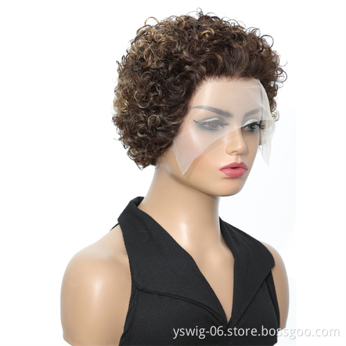 Short Pixie Cut Wig Human Hair Glueless Lace Front Human Hair Wigs For Women Brazilian Virgin Hair Pixie Cut Wig
